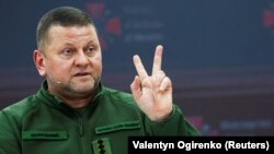 Головнокомандувач Збройних сил України Валерій Залужний під час пресконференції. Київ, 26 грудня 2023 року 