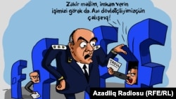 Zakir Qaralov və Facebook. Karikatura. Gündüz Ağayev