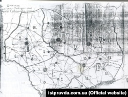 Схема організації повстанської мережі в Україні у 1921–1922 роках