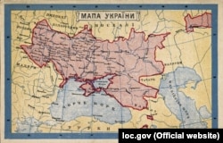 Поштова листівка «Мапа України». Видавництво «Вісті з Запоріжжя». Львів, 1910-і роки