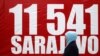 Сараевода 1992 жылғы қоршауда қаза тапқан 11 мың 541 адамды еске алу құрметіне 11 мың 541 бос орындық қойылды. Сараево, 6 сәуір 2012 жыл.