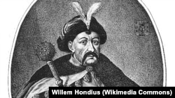 Гетьман Богдан Хмельницький на гравюрі 17-го століття роботи нідерландського майстра Вільяма Гондіуса