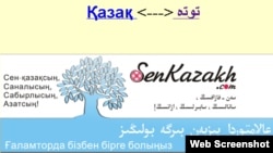 Қытайдағы senkazakh.com сайтының алғашқы беті.