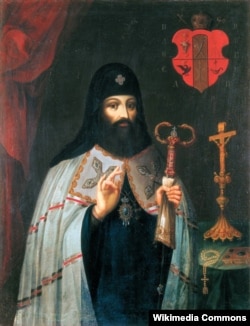 Петро Могила (1596–1647) – український політичний, церковний і освітній діяч. Митрополит Київський, Галицький і всієї Русі (1633–1647), екзарх Константинопольського патріарха. Архімандрит Києво-Печерського монастиря (з 1627 року)