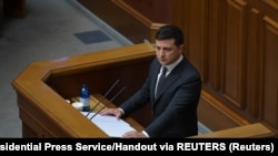 Володимир Зеленський під час виступу у Верховній Раді, 20 жовтня 2020 року