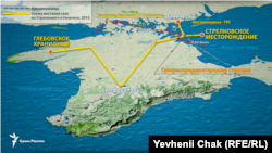 Схема поставок газу зі Стрілківського родовища до Крим і Генічеська