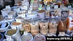 Ціни на продукти, овочі та крупи на ринку «Привоз» в Сімферополі. Листопад 2014