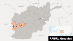 Afghanistan -- West Afghanistan province Farah full map نقشه فراه graphic, 26 October 2016