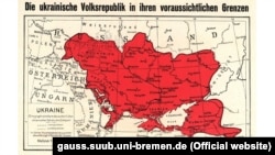 Немецкая карта Украины начала 1918 года