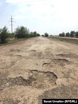 Круглоозерное ауылына баратын жол.