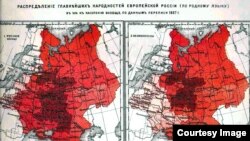 Розподіл найголовніших народностей (за рідною мовою) за даними перепису 1897