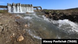 Переброс воды из Тайганского в Симферопольское водохранилище, 17 октября 2020 года