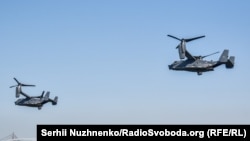 Конвертопланы США CV-22B Osprey в небе над Киевом