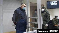 Підозрюваний у держзраді Микола Федорян під час суду 14 грудня 2020 року, місто Херсон