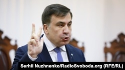 Міхеїл Саакашвілі в Апеляційному суді в Києві, 3 січня 2018 року